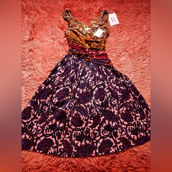 NWT ZIMMERMANN Tiggy Bow Midi Dress in Spliced Paisley. Size 0/XS - Picture 12 of 15